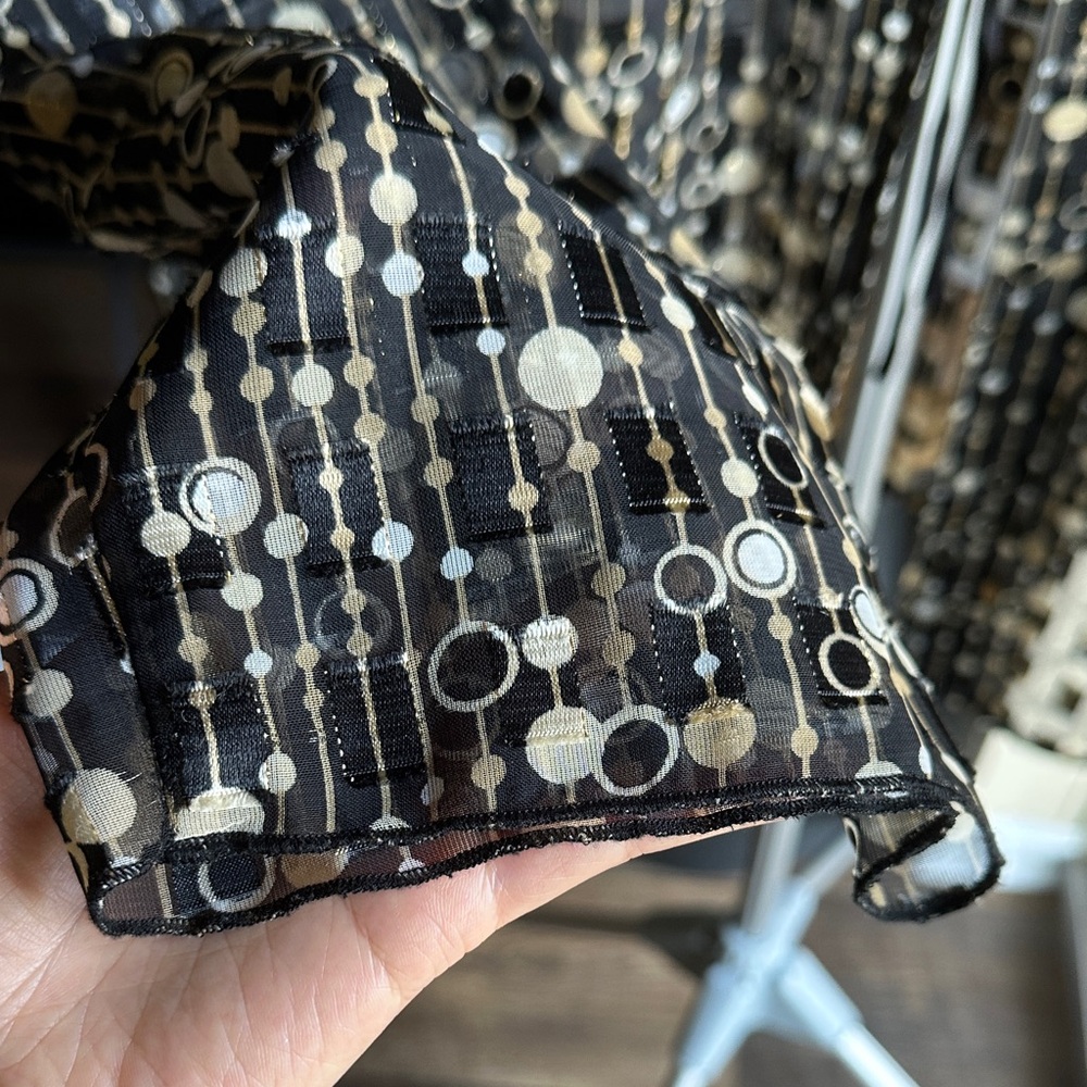 Studio 1940 Black and Gold Patterned Shirt Jacket - Picture 8 of 8